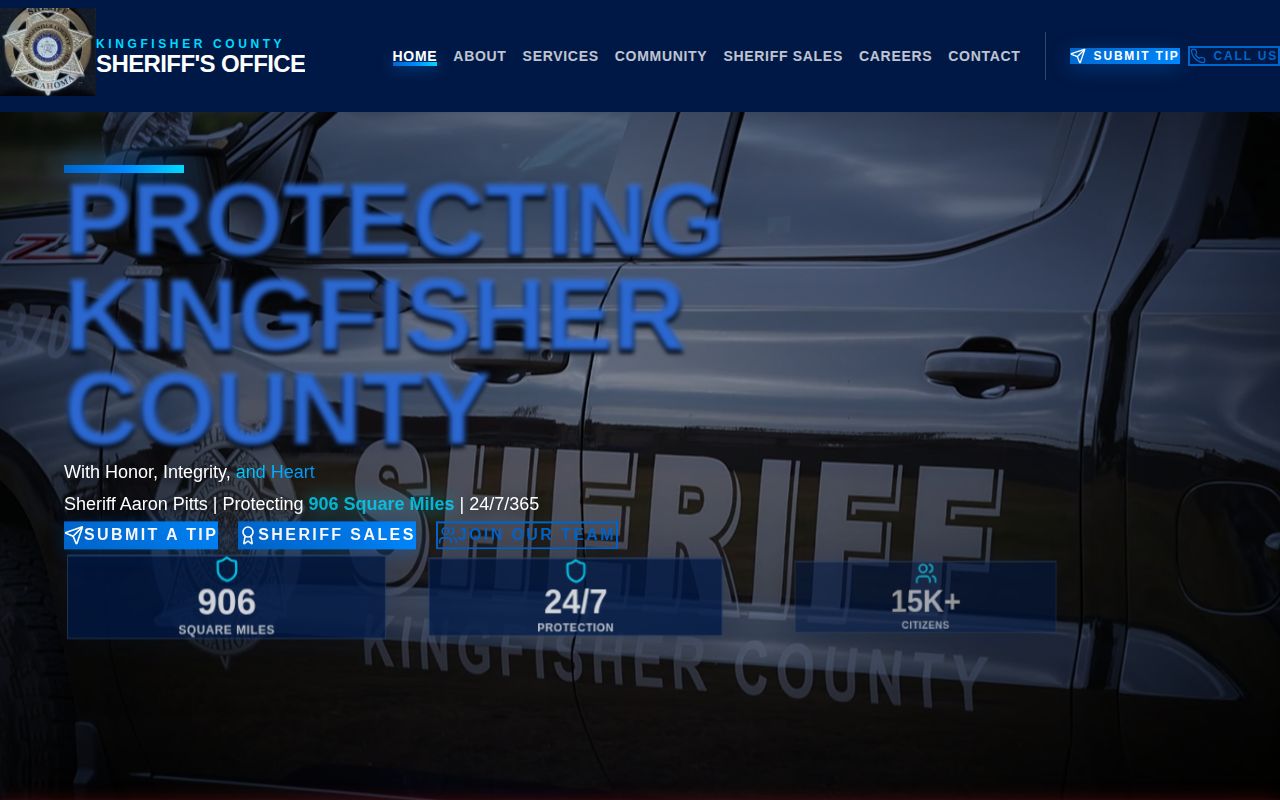 Kingfisher County sheriff website checked for a 72-hour release list